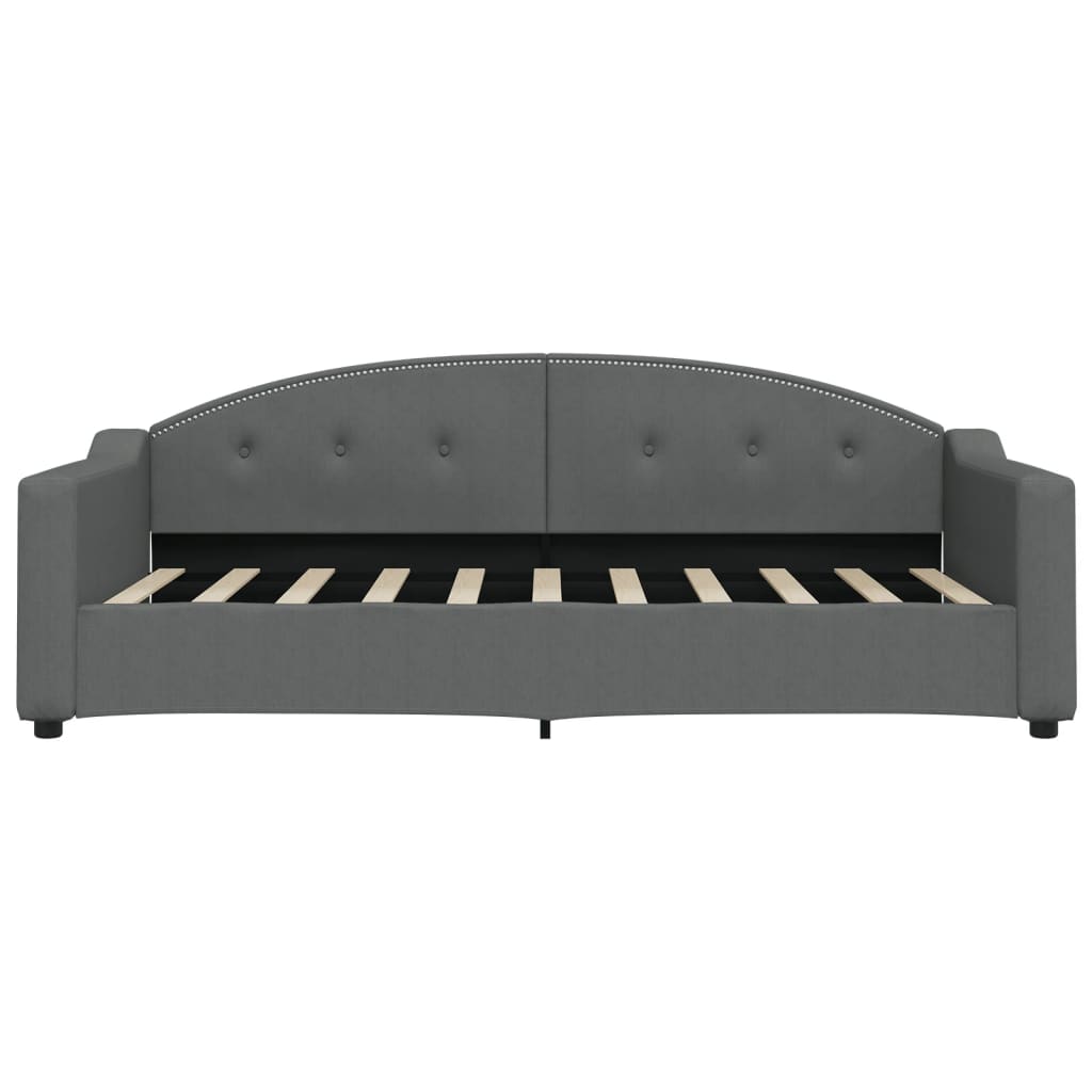 daybed med madras 90x190 cm stof mørkegrå