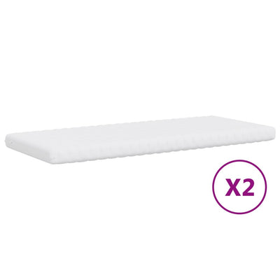daybed med udtræk og madras 80x200 cm stof cremefarvet