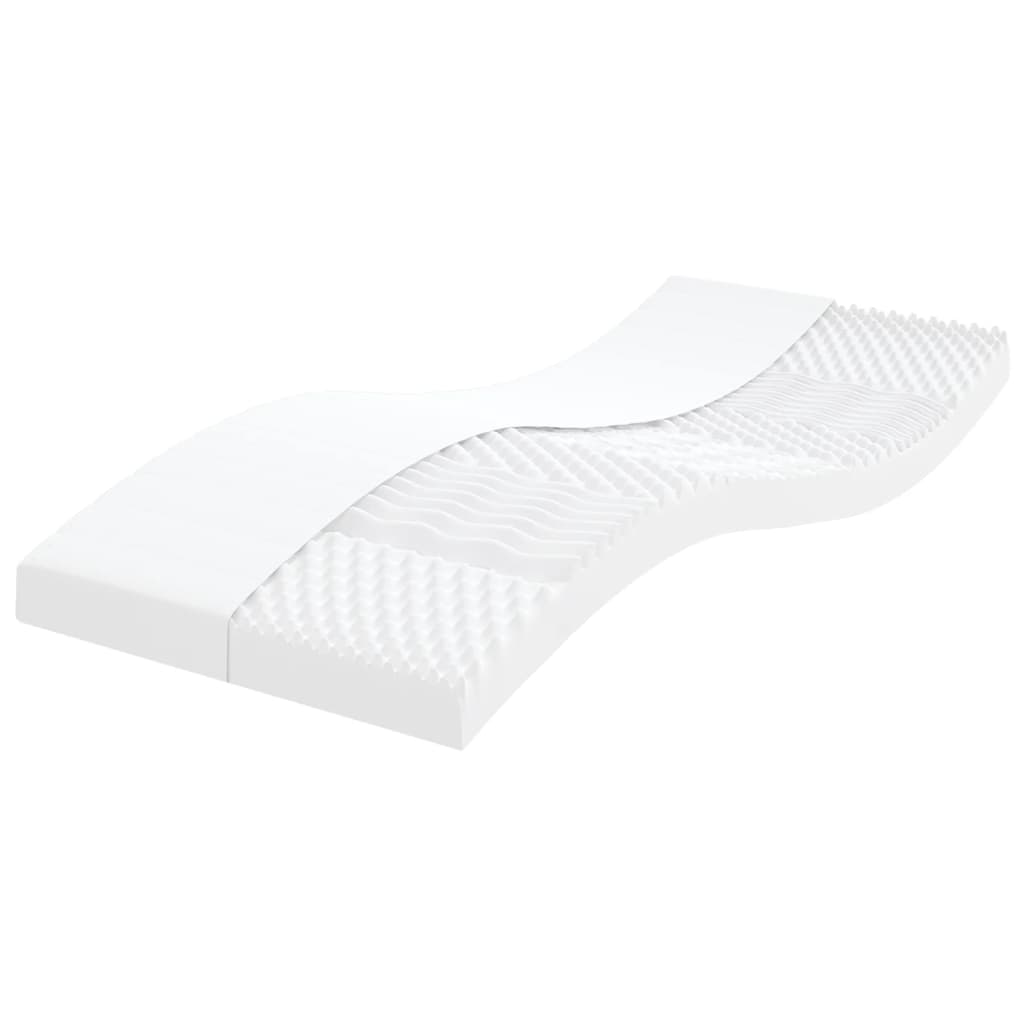 daybed med udtræk og madras 80x200 cm stof cremefarvet