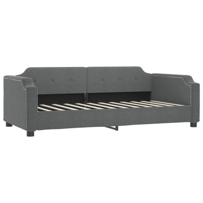 daybed med madras 90x200 cm stof mørkegrå