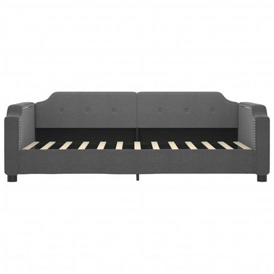 daybed med udtræk 80x200 cm stof mørkegrå