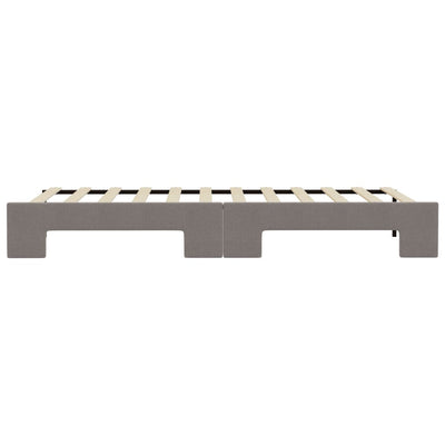 daybed med udtræk 80x200 cm stof gråbrun
