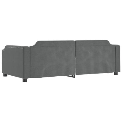daybed med udtræk 100x200 cm stof mørkegrå