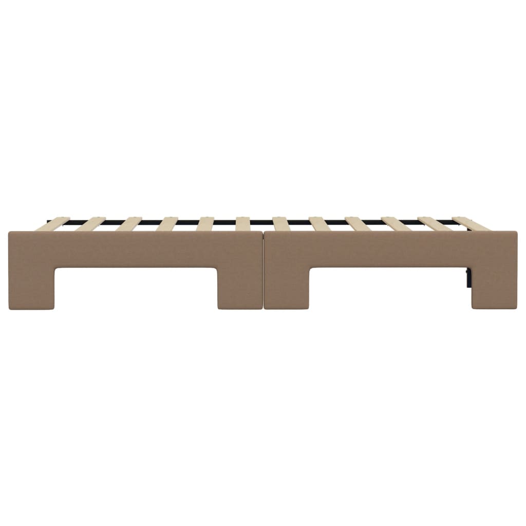 daybed med udtræk 90x200 cm kunstlæder cappuccinofarvet