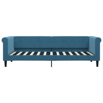 daybed med madras 80x200 cm velour blå