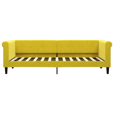 daybed med madras 80x200 cm velour gul