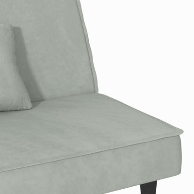 sovesofa velour lysegrå