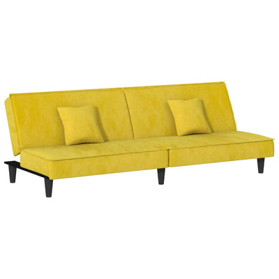 sovesofa velour gul