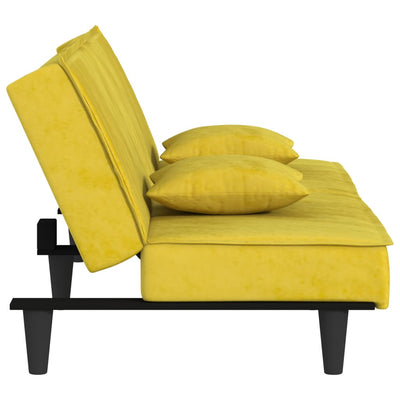 sovesofa velour gul