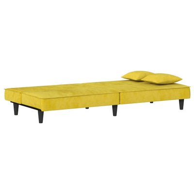 sovesofa velour gul