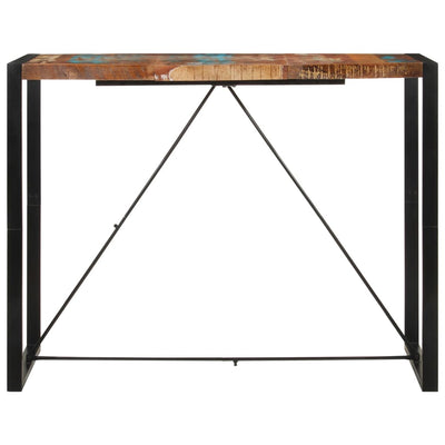 barbord 140x70x110 cm massivt genbrugstræ