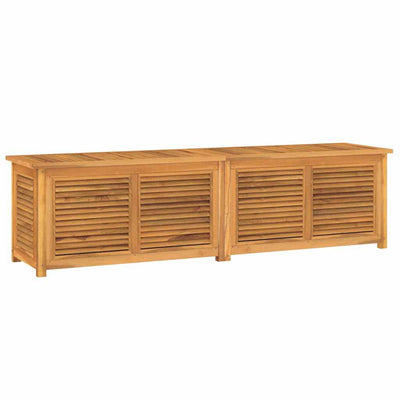 opbevaringsboks til haven med pose 200x50x55 cm massivt teaktræ