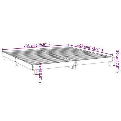 sengestel 200x200 cm konstrueret træ hvid