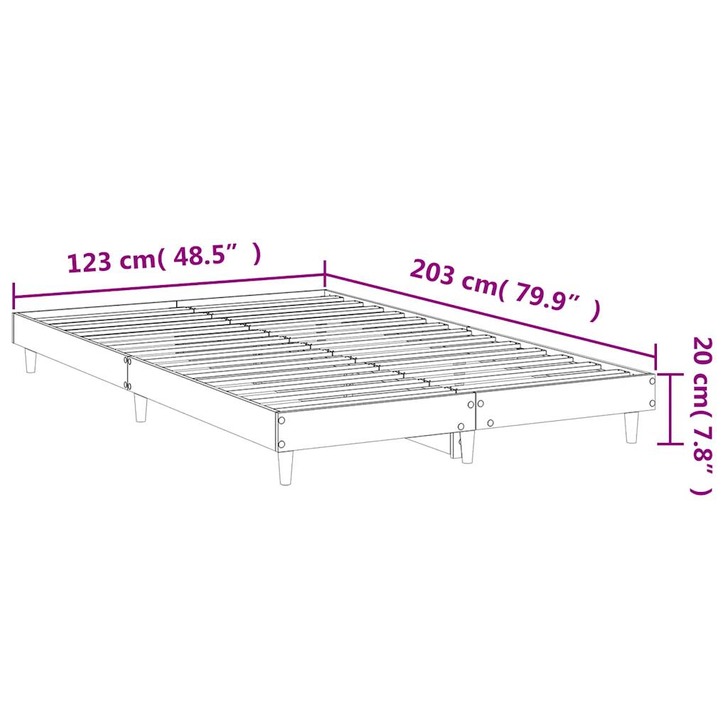 sengestel 120x200 cm konstrueret træ hvid