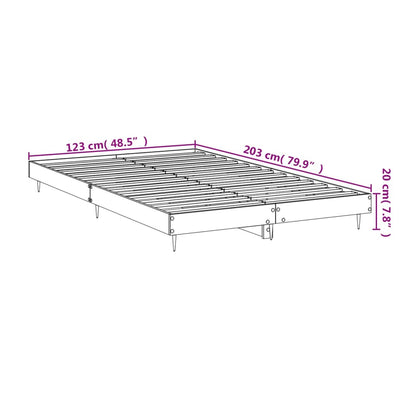 sengestel 120x200 cm konstrueret træ hvid