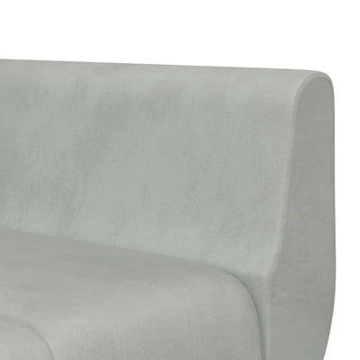 L-formet sovesofa 275x140x70 cm velour lysegrå