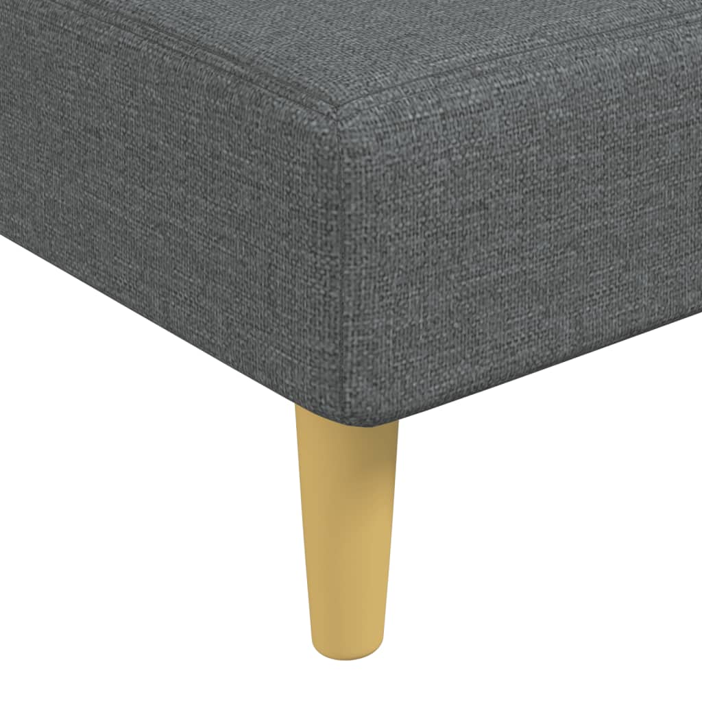 L-formet sovesofa 279x140x70 cm stof mørkegrå