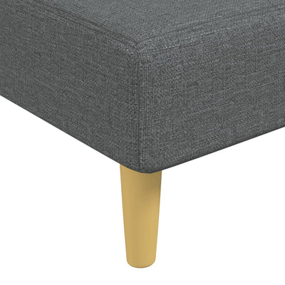 L-formet sovesofa 279x140x70 cm stof mørkegrå