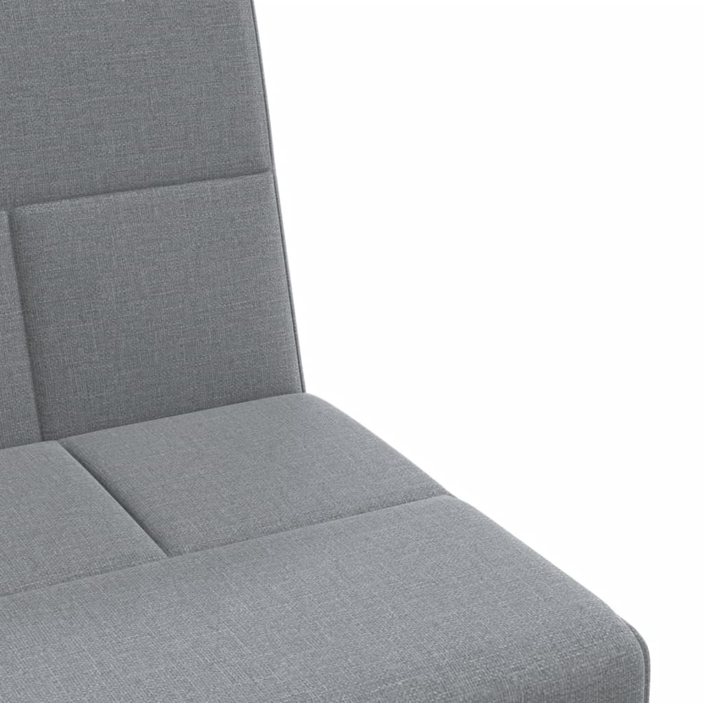 L-formet sovesofa 255x140x70 cm stof lysegrå