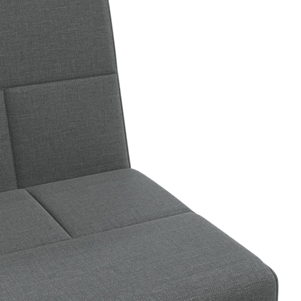 L-formet sovesofa 255x140x70 cm stof mørkegrå