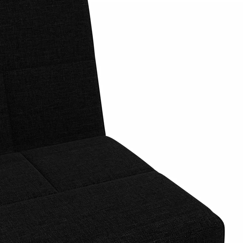 L-formet sovesofa 255x140x70 cm stof sort