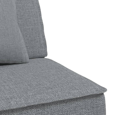 L-formet sovesofa 255x140x70 cm stof lysegrå