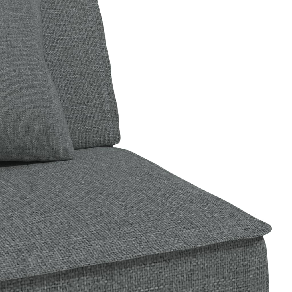 L-formet sovesofa 255x140x70 cm stof mørkegrå