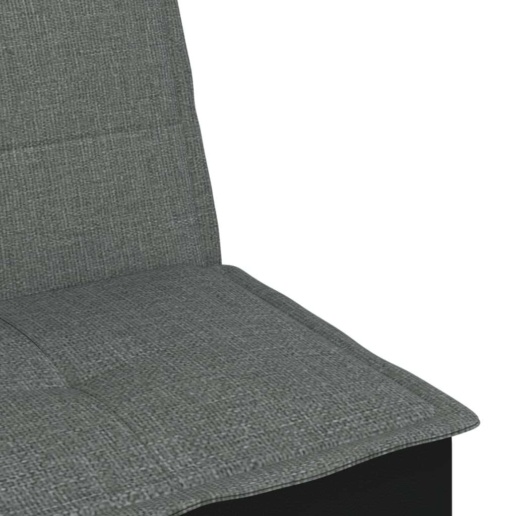 L-formet sovesofa 255x140x70 cm stof mørkegrå