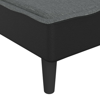 L-formet sovesofa 255x140x70 cm stof mørkegrå