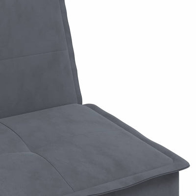 L-formet sovesofa 255x140x70 cm velour mørkegrå