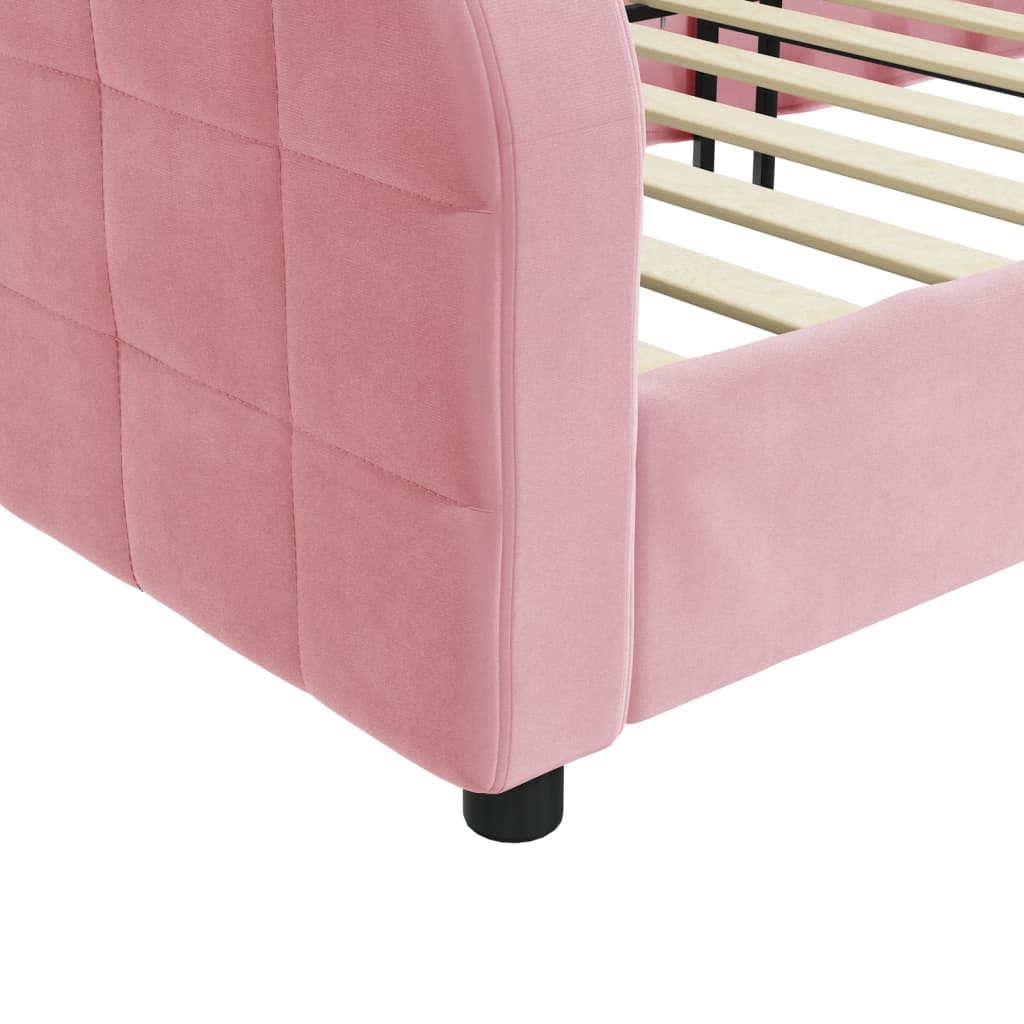 daybed 100x200 cm velour pink