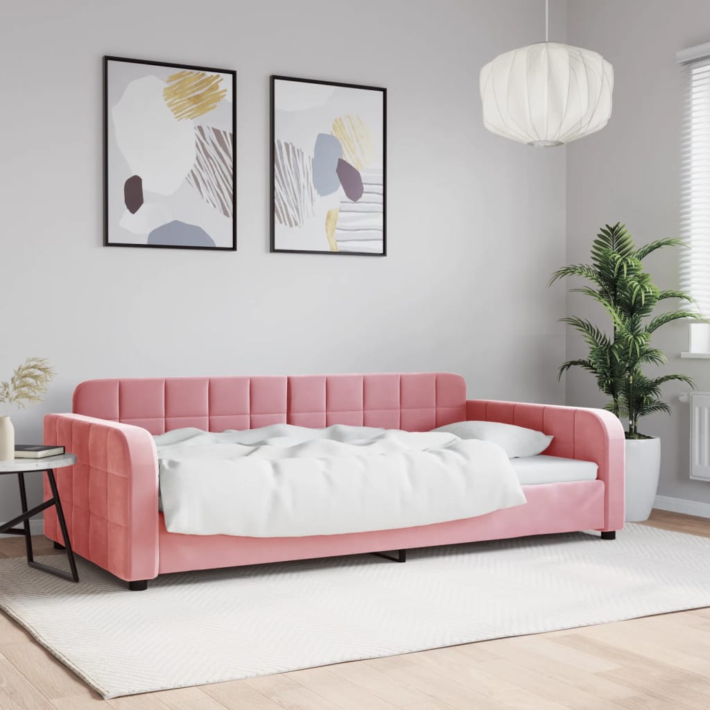 daybed 100x200 cm velour pink