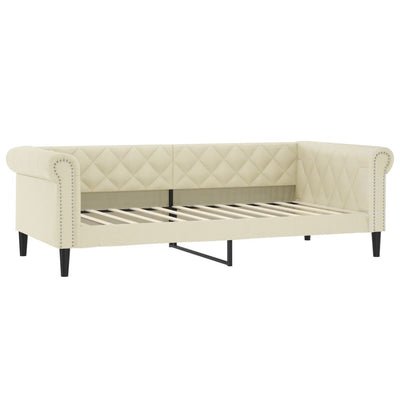 daybed 100x200 cm kunstlæder cremefarvet