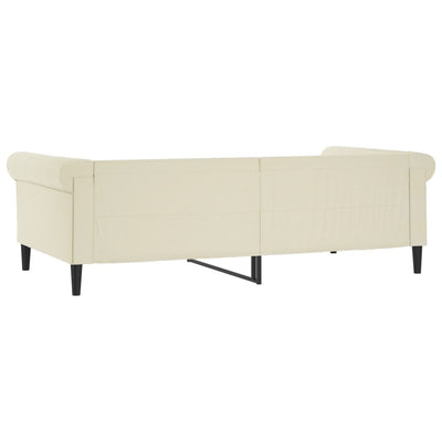 daybed 100x200 cm kunstlæder cremefarvet