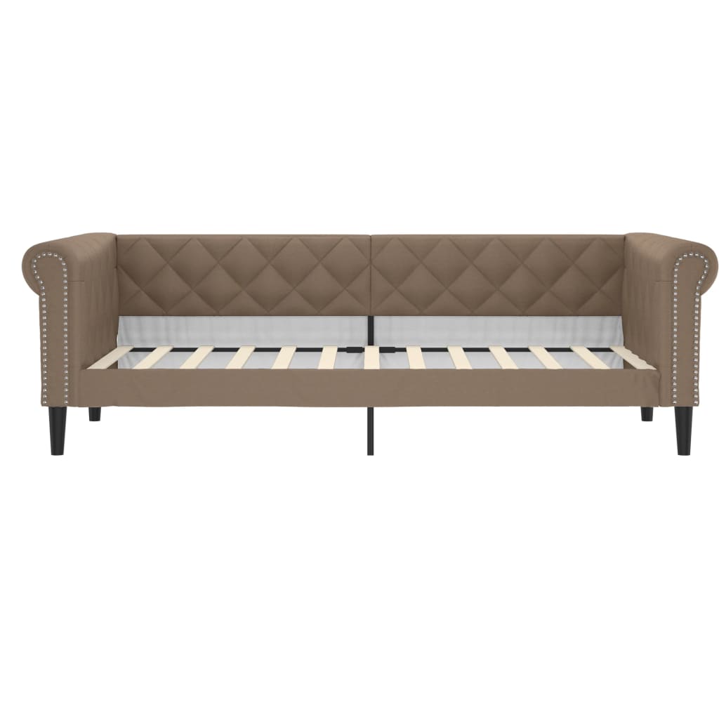 daybed 100x200 cm kunstlæder cappuccinofarvet