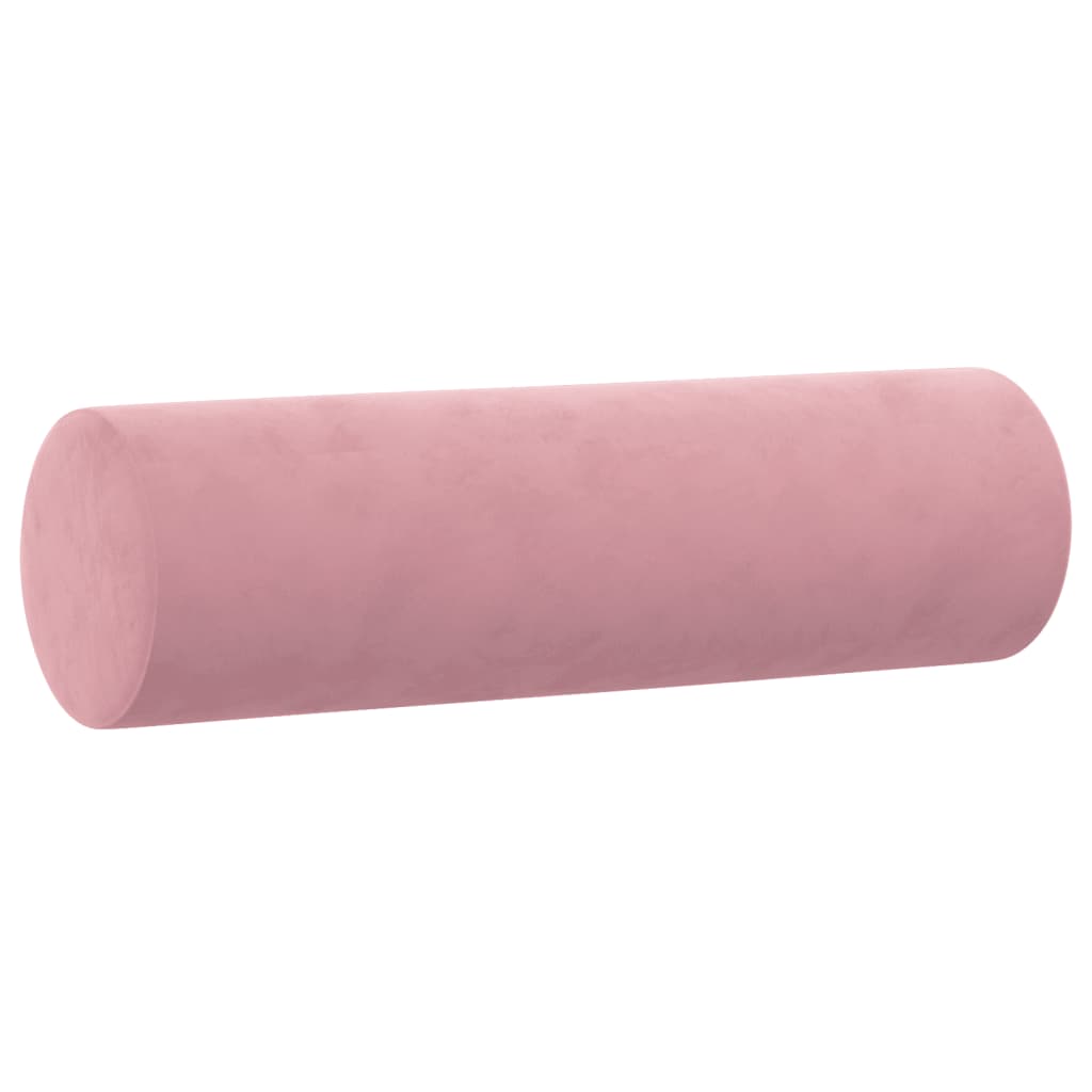 2-personers sofa med pyntepuder 120 cm velour pink