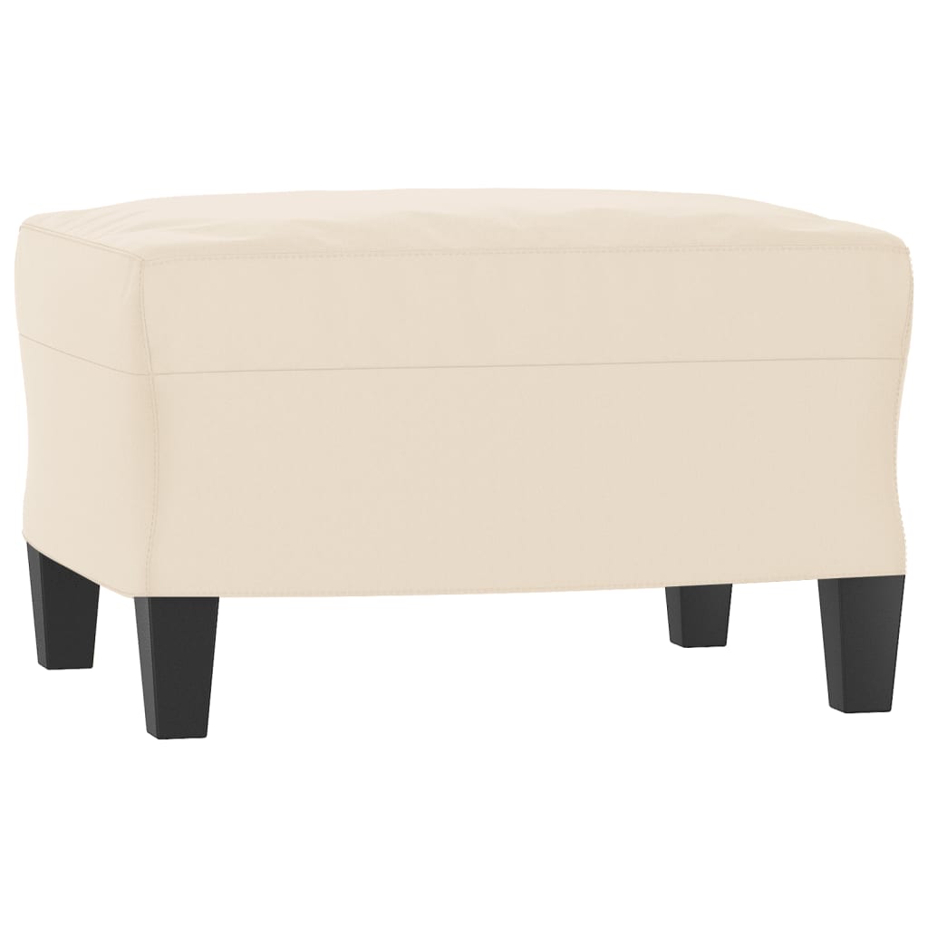 sofastol med fodskammel 60 cm mikrofiberstof beige