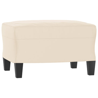 sofastol med fodskammel 60 cm mikrofiberstof beige