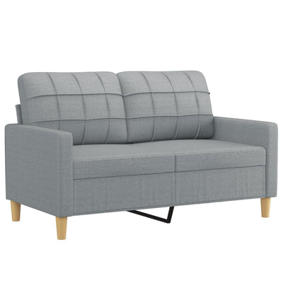 sofasæt 4 dele med hynder stof lysegrå