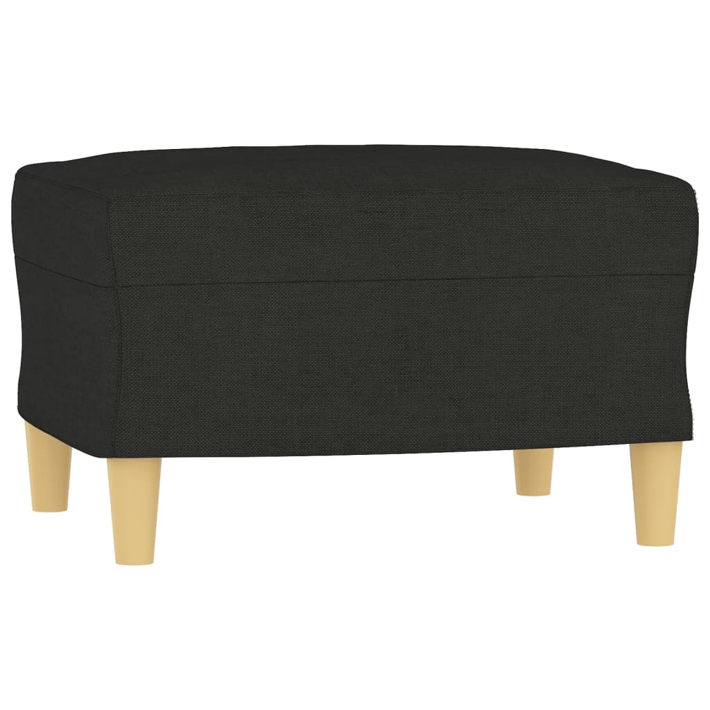 sofasæt 4 dele med hynder stof sort