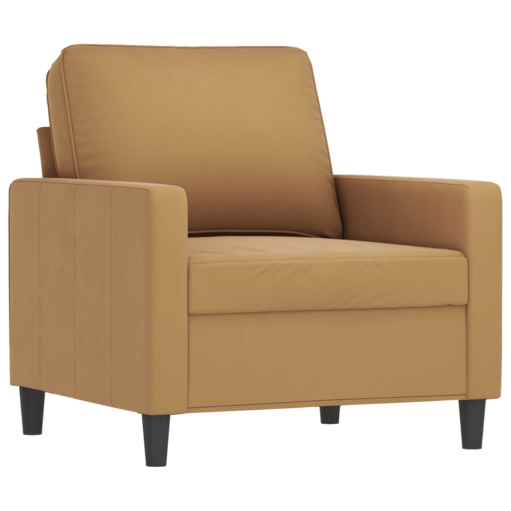 sofasæt 4 dele med hynder velour brun