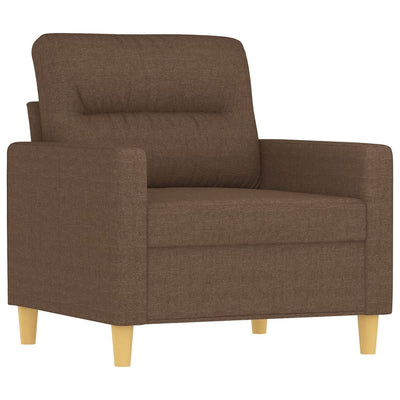 sofasæt 4 dele med hynder stof brun