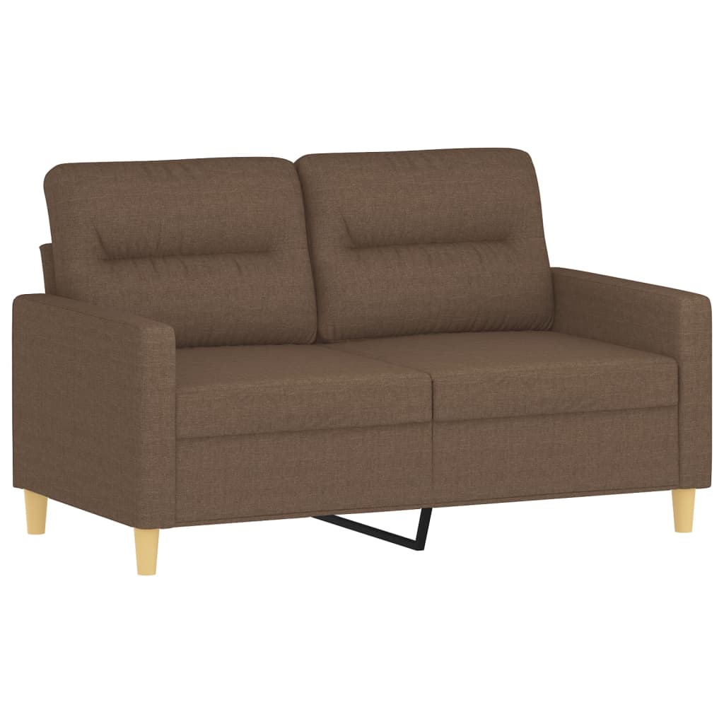 sofasæt 3 dele med puder stof brun