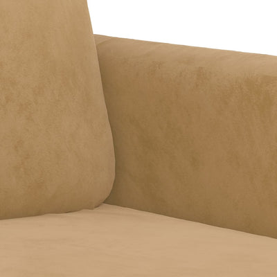sofasæt 3 dele med puder velour brun