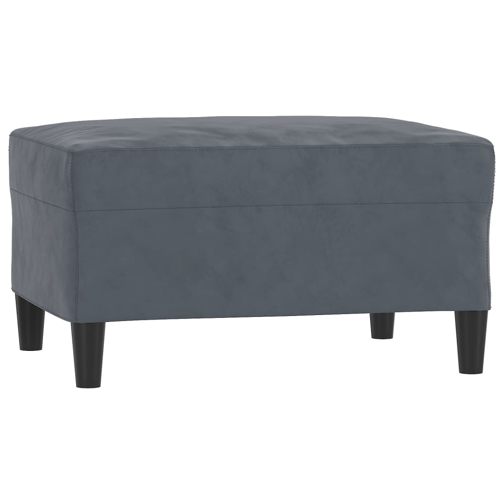 sofasæt 4 dele med hynder velour mørkegrå