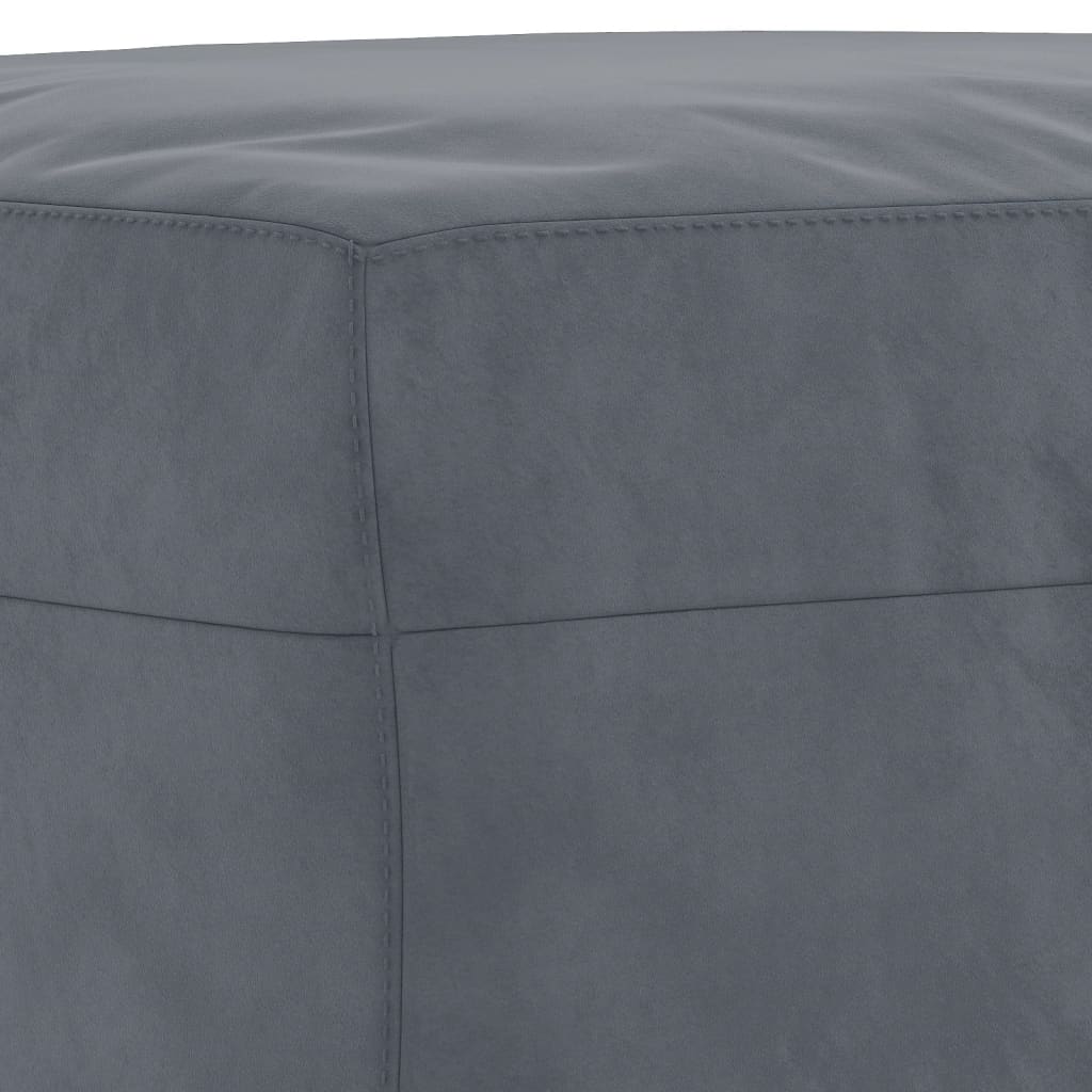 sofasæt 4 dele med hynder velour mørkegrå