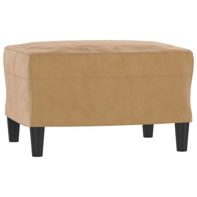 sofasæt 3 dele med puder velour brun