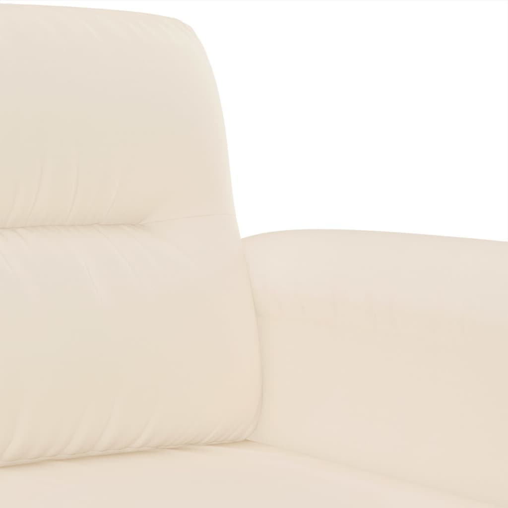 sofasæt 2 dele med puder mikrofiberstof beige