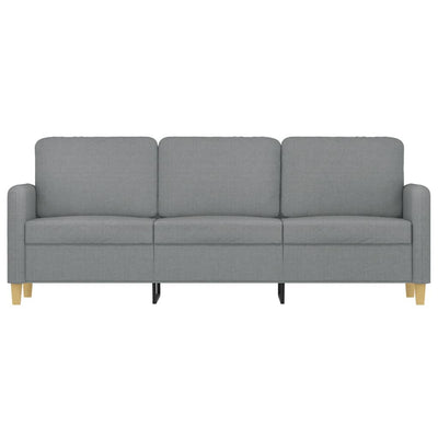 3-personers sofa 180 cm stof lysegrå