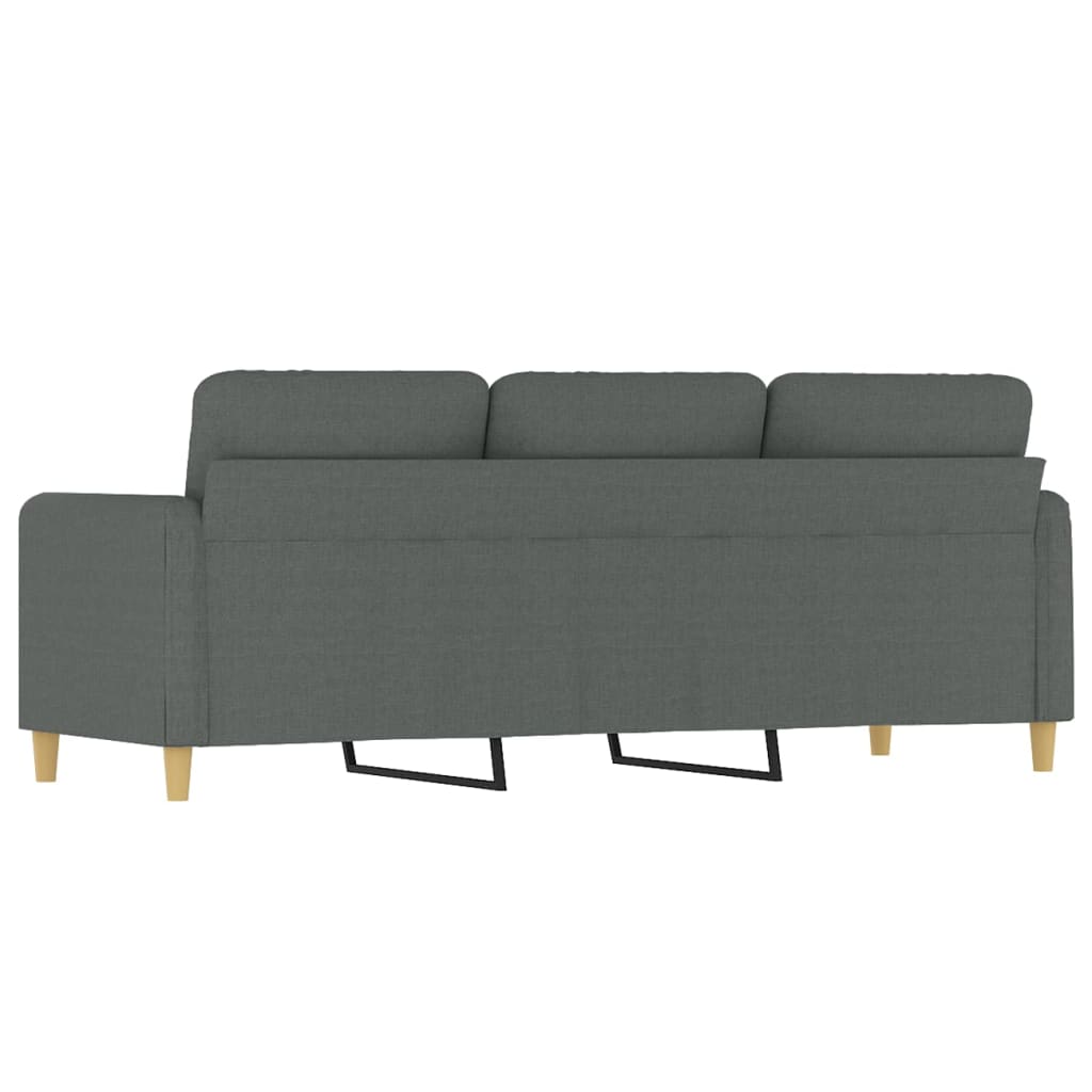 3-personers sofa 180 cm stof mørkegrå